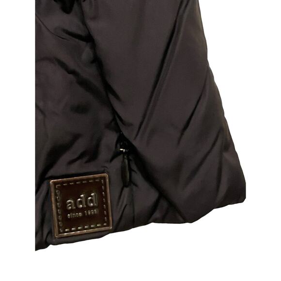 ADD Down Quilted Puffer Hooded Goose Vest Women Size US 4 IT 42 Black Italy Zip - Picture 4 of 9